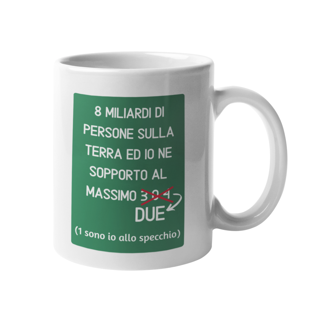 Tazza "8 miliardi di persone sulla terra"