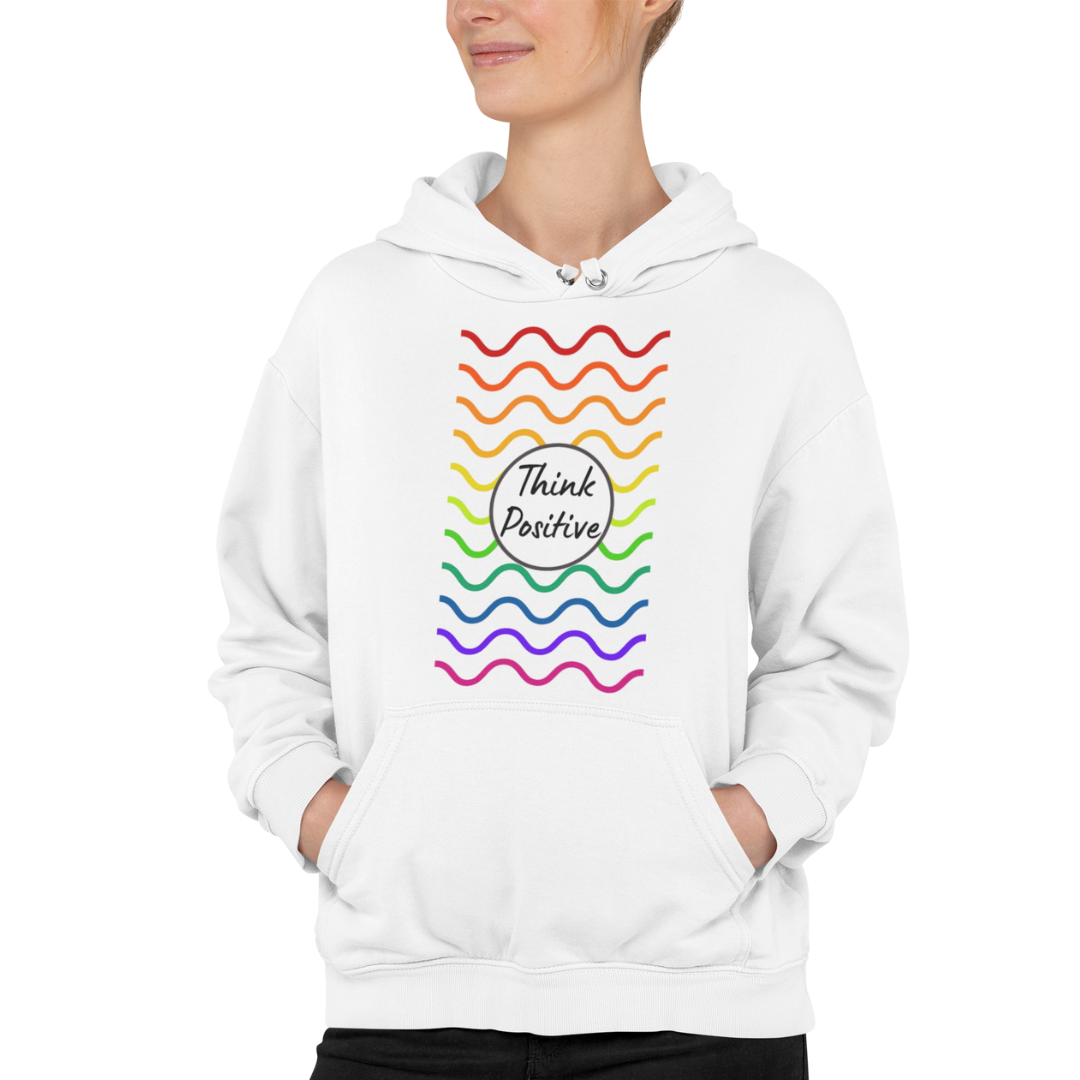 Felpa con Cappuccio "Think positive"