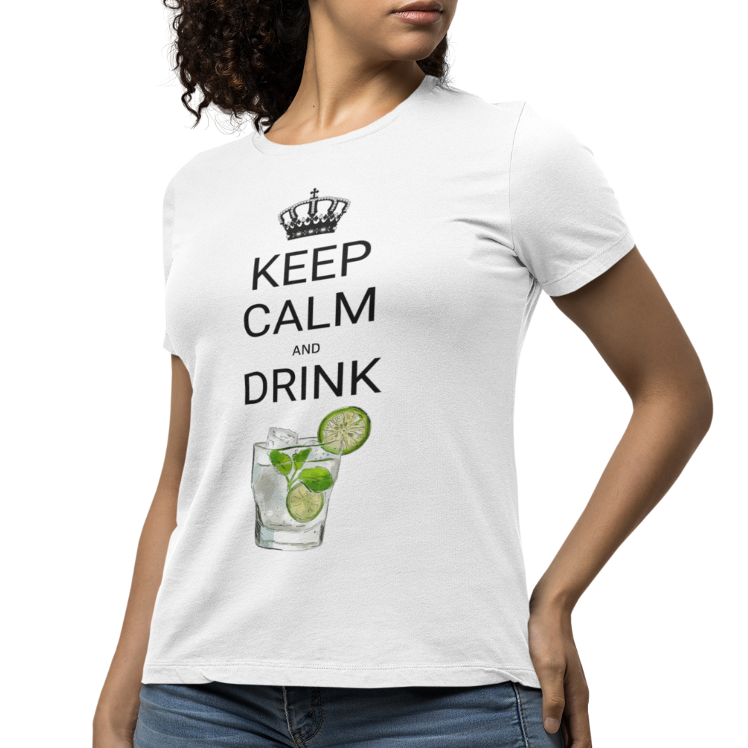 Maglietta Donna "Keep calm and drink mojito"