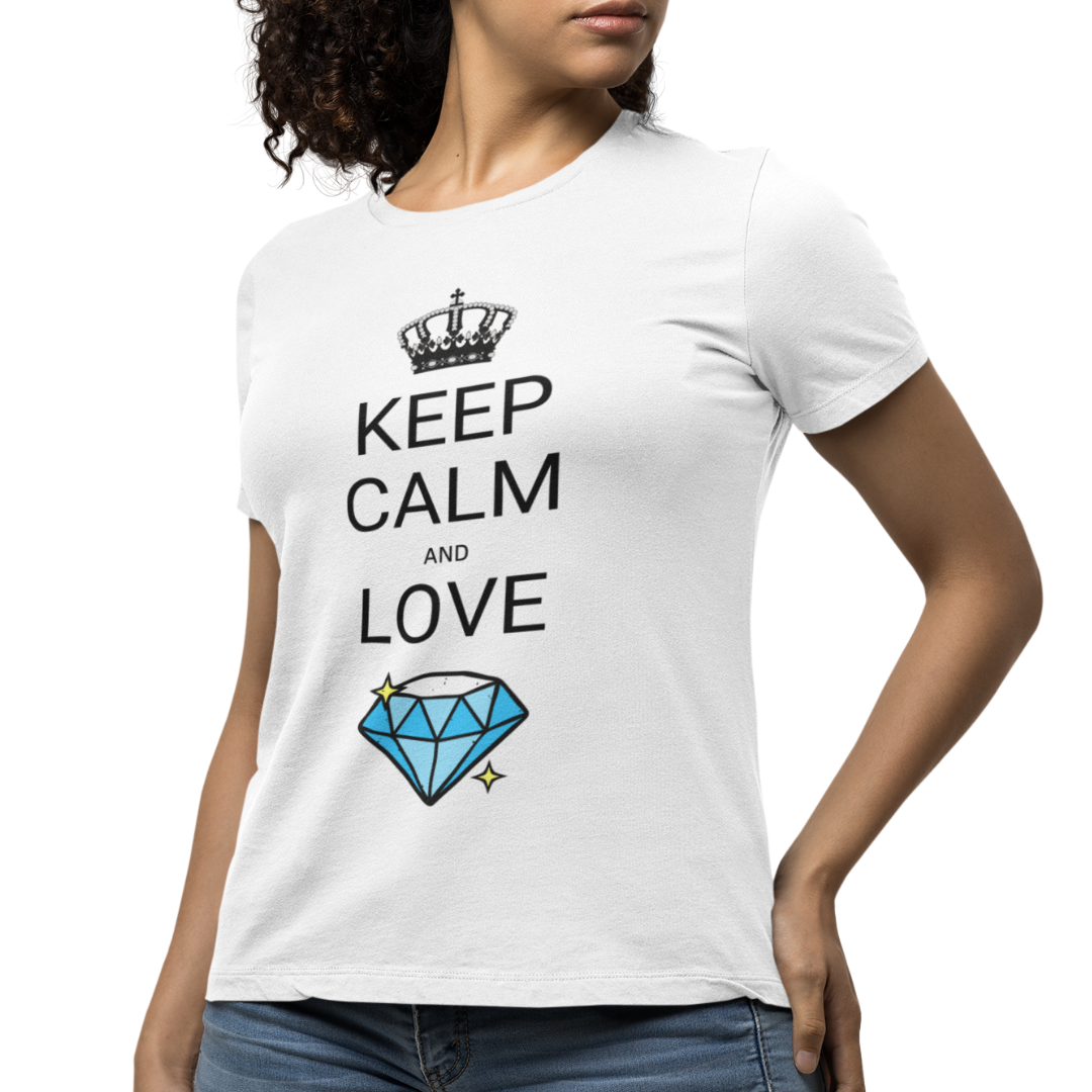 Maglietta Donna "Keep calm and love diamond"