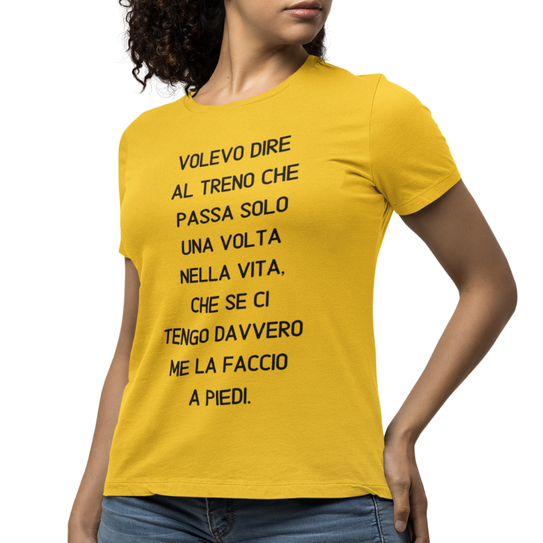 Maglietta Donna "Volevo dire al treno"