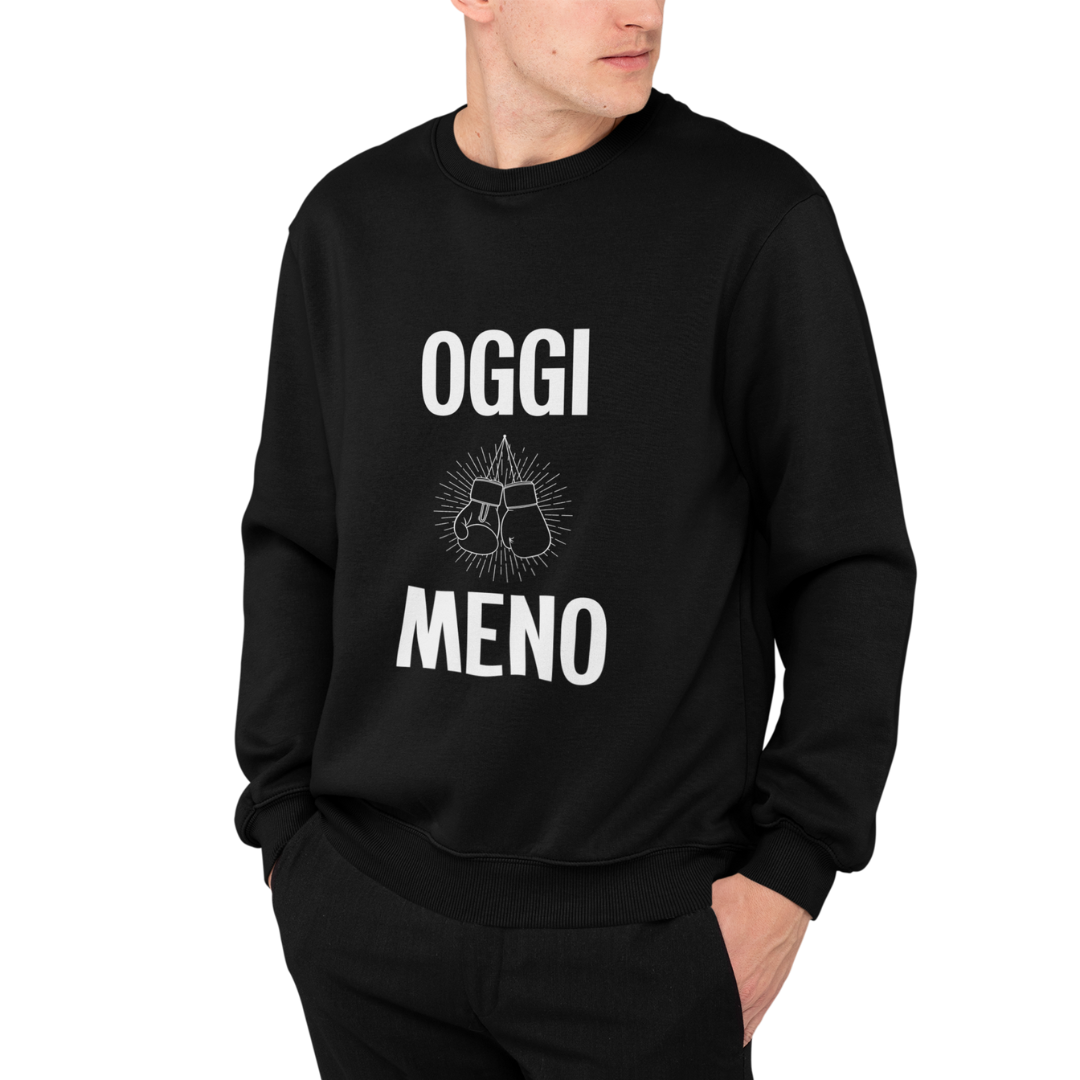 Felpa Girocollo Uomo "Oggi meno"