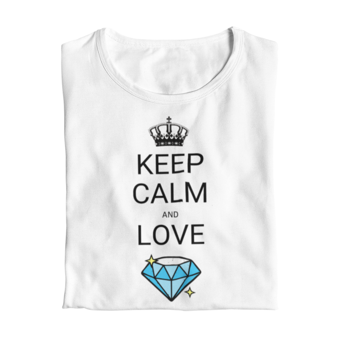 Maglietta Donna "Keep calm and love diamond"