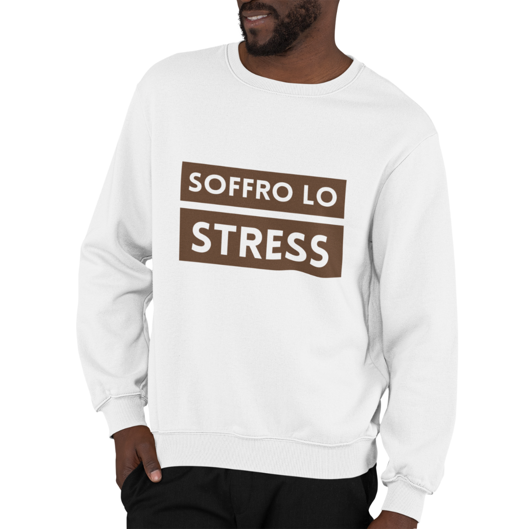 Felpa Girocollo Uomo "Soffro lo stress"