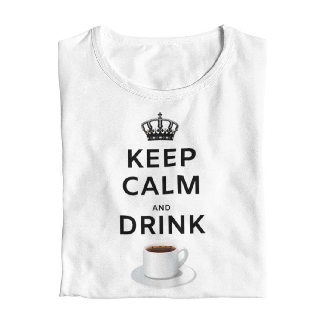 Maglietta Donna "Keep calm and drink coffee"