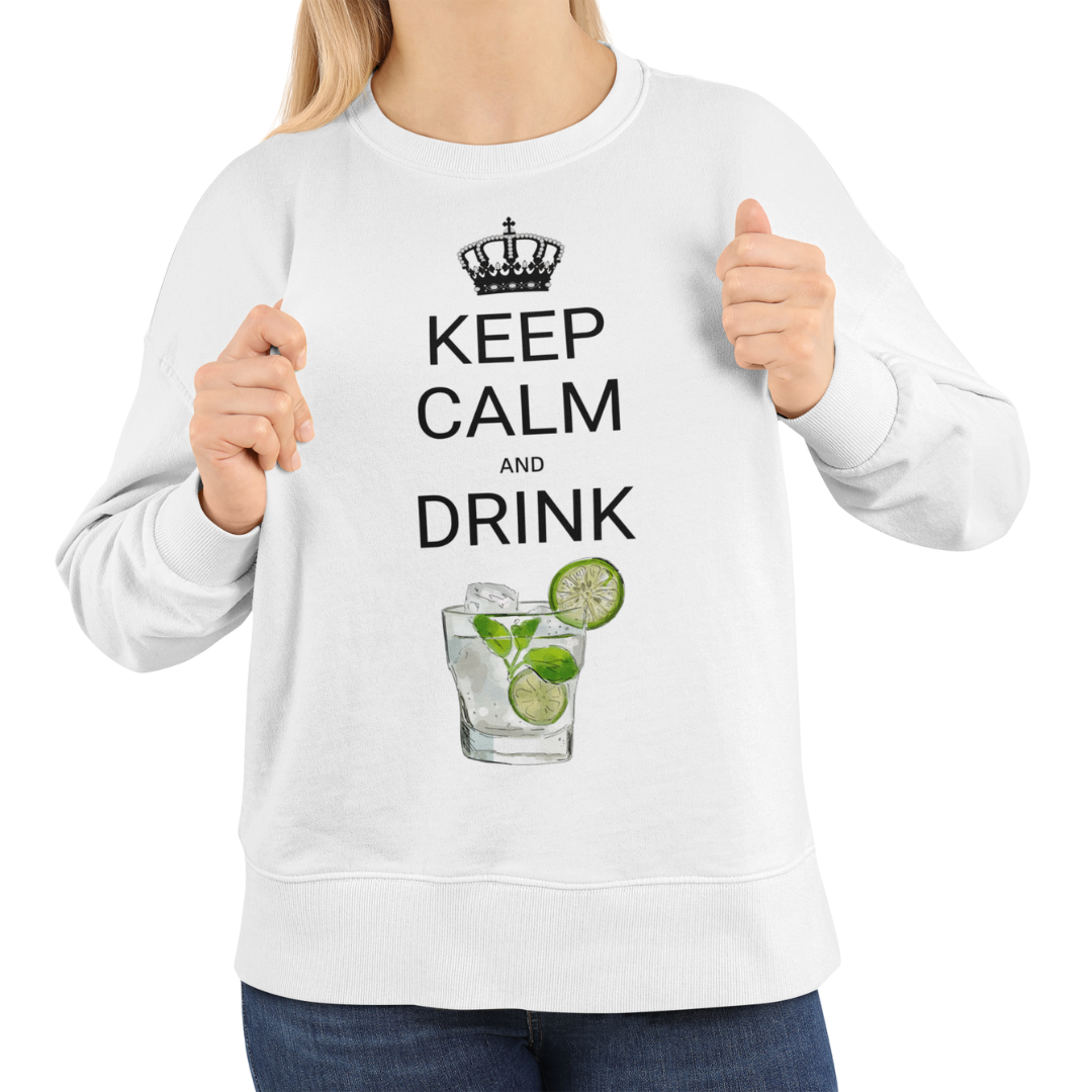 Felpa Girocollo Donna "Keep calm and drink mojito"