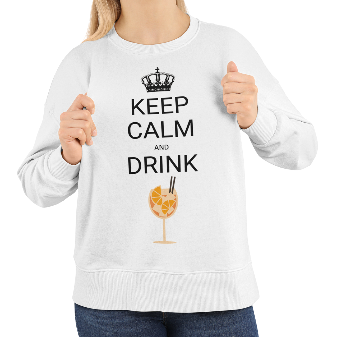 Felpa Girocollo Donna "Keep calm and drink spritz"
