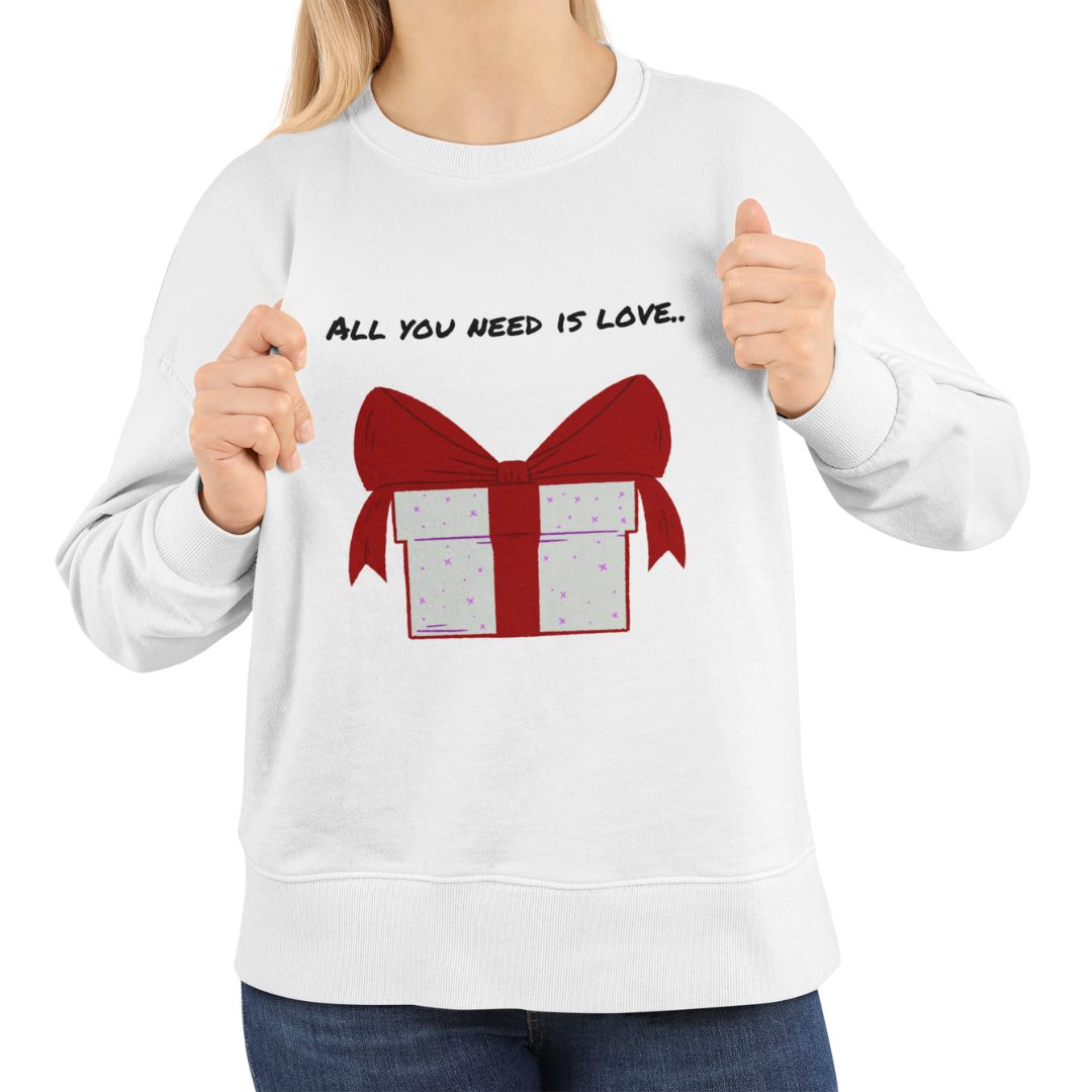 Felpa Girocollo Donna "All you need is love"