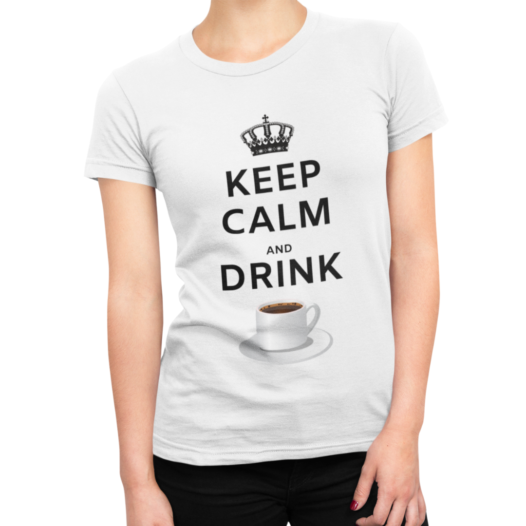 Maglietta Donna "Keep calm and drink coffee"