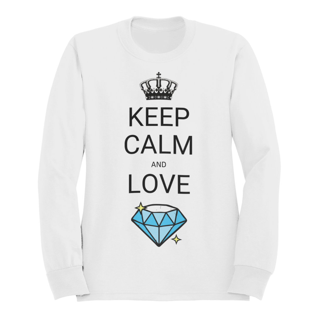 Felpa Girocollo Donna "Keep calm and love diamond"