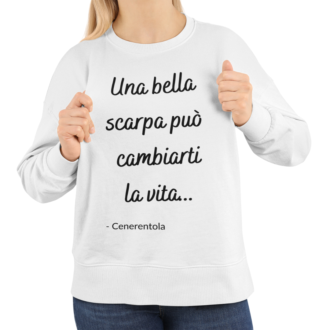 Felpa Girocollo Donna "Una bella scarpa"