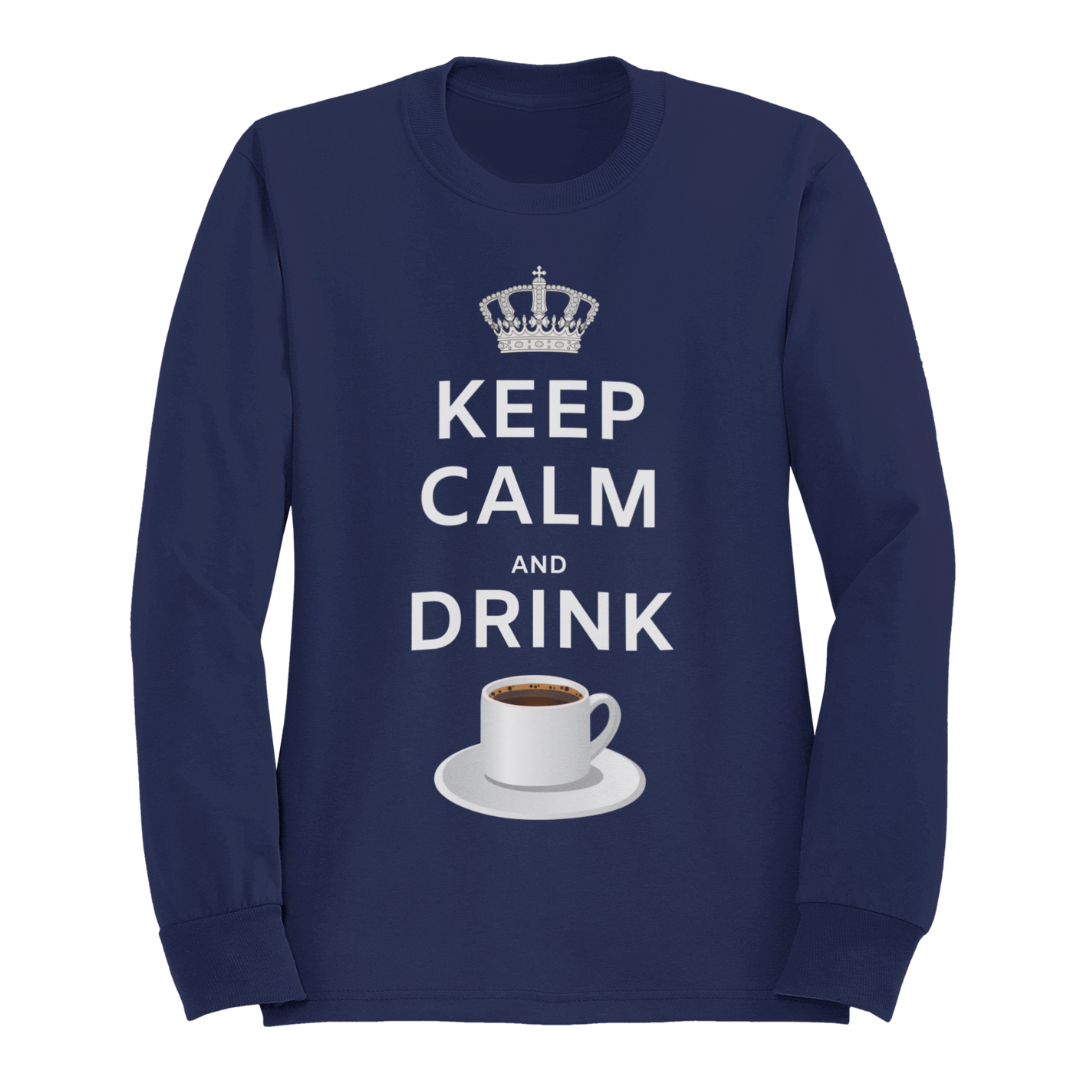Felpa Girocollo Donna "Keep calm and drink coffee"