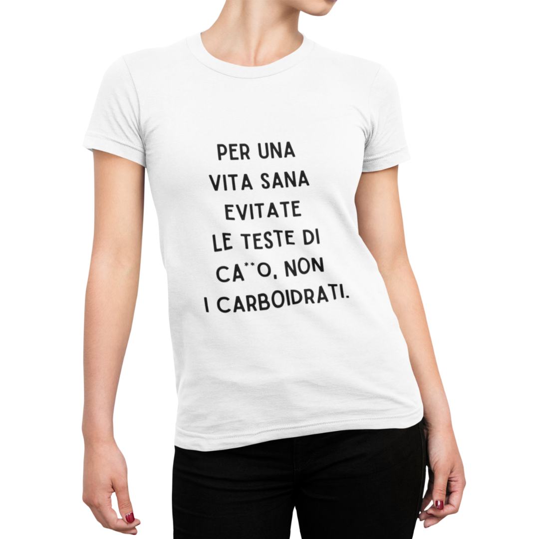 Maglietta Donna "Per una vita sana evitate..."
