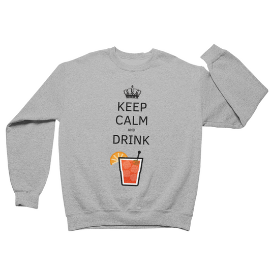 Felpa Girocollo Uomo "Keep calm and drink spritz"