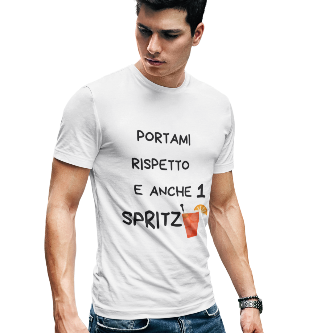 Maglietta Uomo "Portami rispetto e anche 1 spritz"