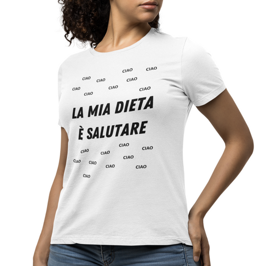Maglietta Donna "La mia dieta è salutare"
