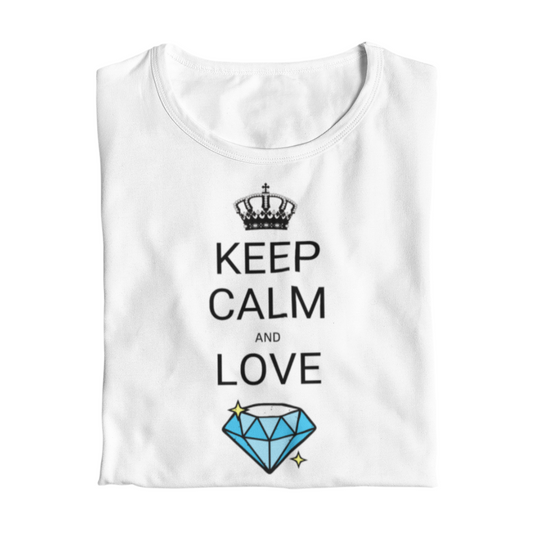 Maglietta Donna "Keep calm and love diamond"