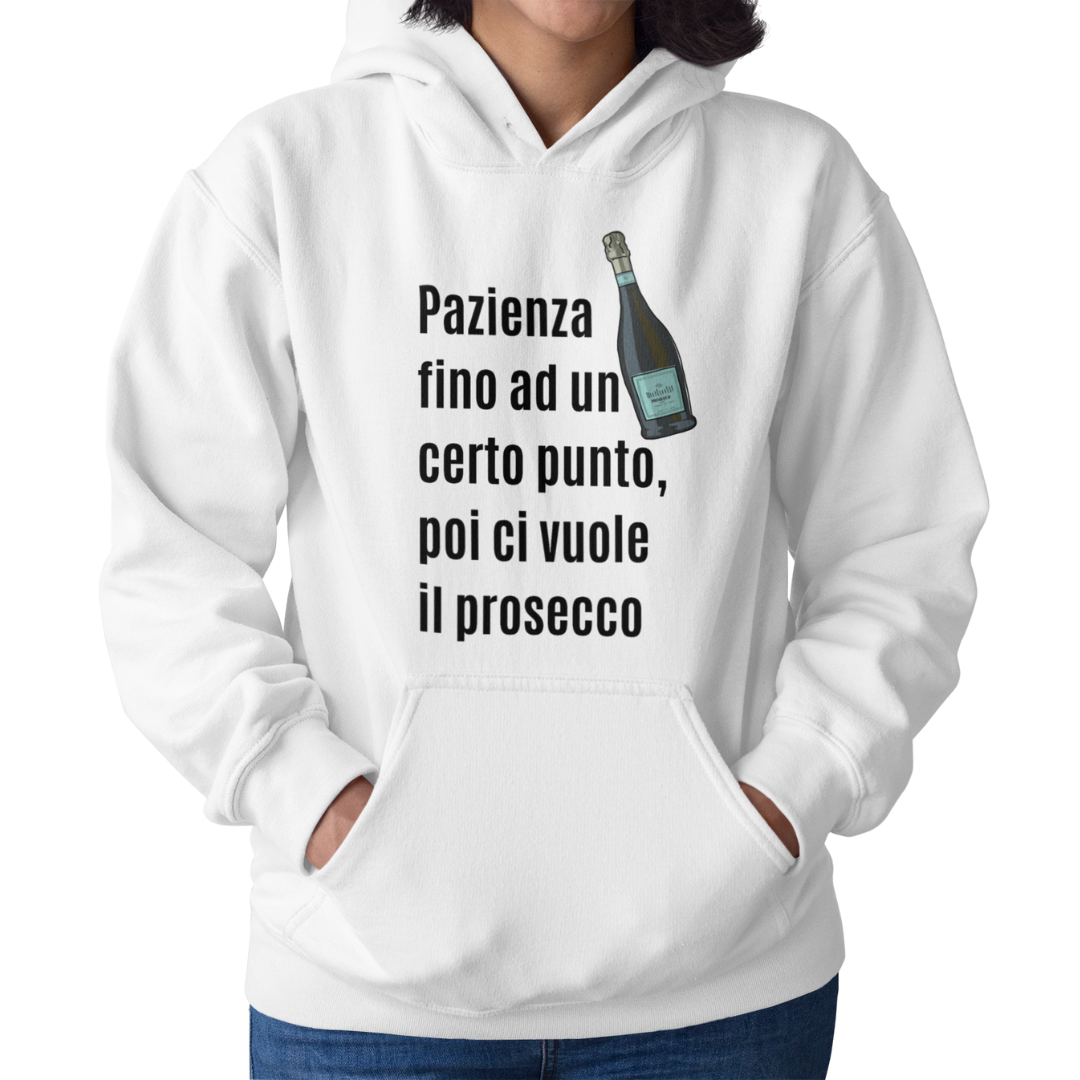 Felpa con Cappuccio Donna "Pazienza fino ad un certo punto"