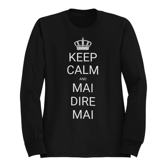 Felpa Girocollo Donna "Keep calm and mai dire mai"