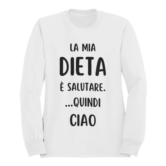 Felpa Girocollo Donna "La mia dieta è salutare"