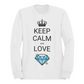 Felpa Girocollo Donna "Keep calm and love diamond"