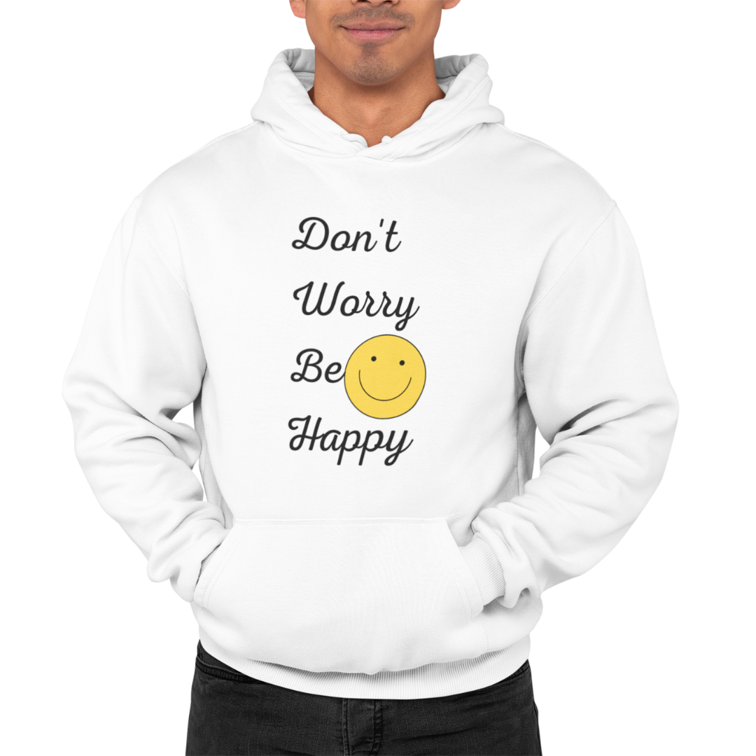 Felpa con Cappuccio Uomo "Don't worry be happy"