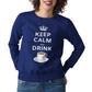 Felpa Girocollo Donna "Keep calm and drink coffee"